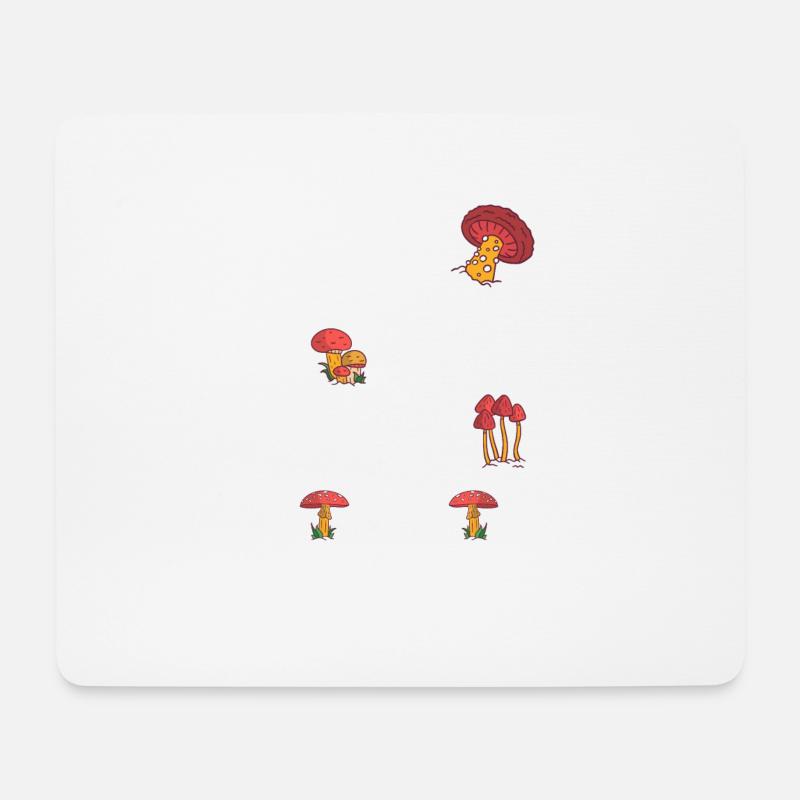 Pilze - Mousepad (Querformat) - Weiß
