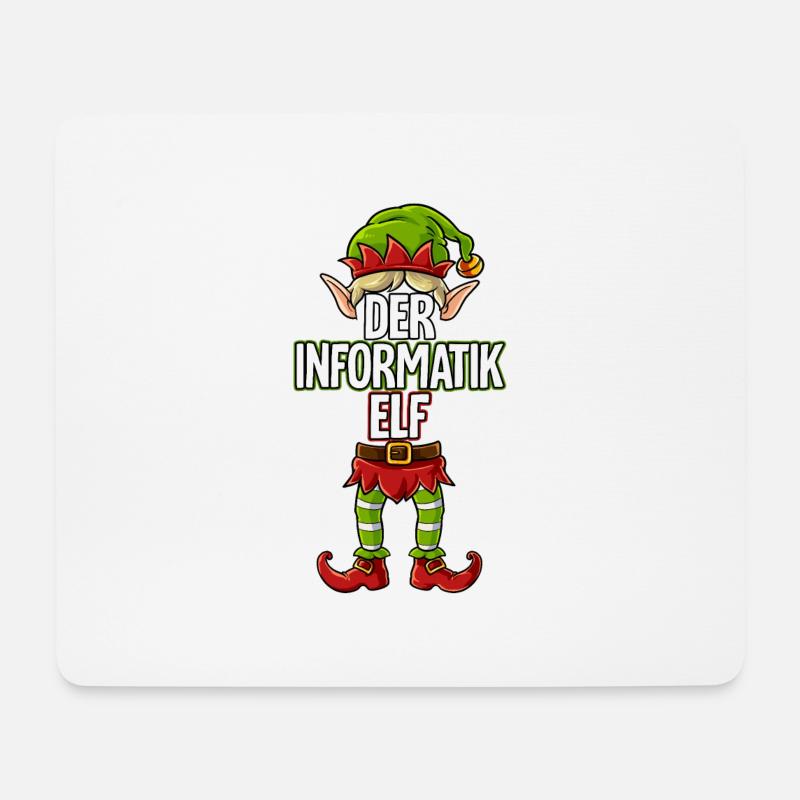 Informatik Elf Partnerlook Weihnachten - Mousepad (Querformat) - Weiß