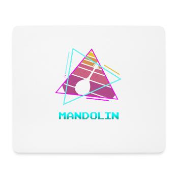 Retro Vintage Classic Mandolin Player Instrument - Mouse Pad (horizontal) - white - Front