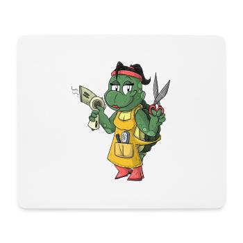 Schildkröten Friseurin - Mousepad (Querformat) - Weiß - Vorne