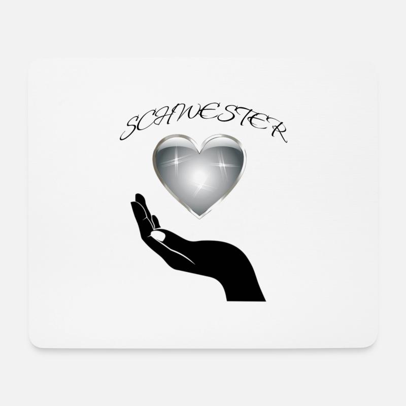 SCHWESTER - Mousepad (Querformat) - Weiß