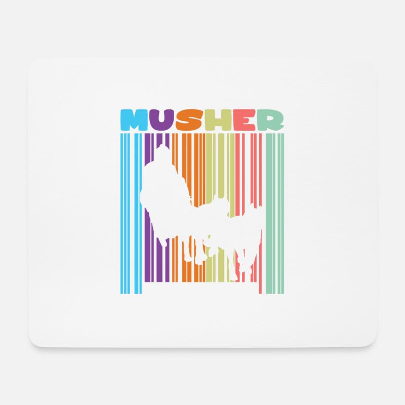 Schlittenhunderennen Schlittenhunde Geschenk - Mousepad (Querformat) - Weiß