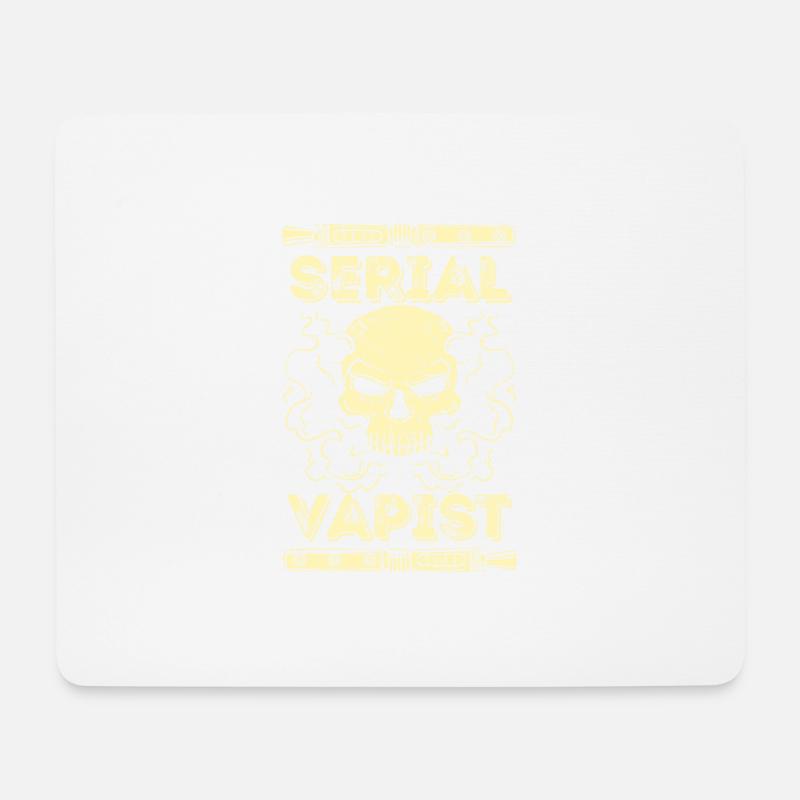 Vaping Serial Vapist E-cigarette - Tapis de souris (format paysage) - blanc