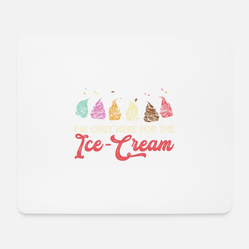 Eiscreme logo Sommer Softeis Geschenkidee - Mousepad (Querformat) - Weiß