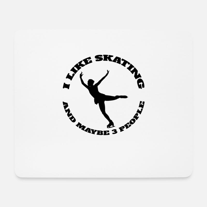 Schlittschuh Eiskunstlaufen Eislauf Eiskunstlauf - Mousepad (Querformat) - Weiß