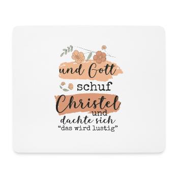 Christel Name Geburtstag Geschenk - Mousepad (Querformat) - Weiß - Vorne