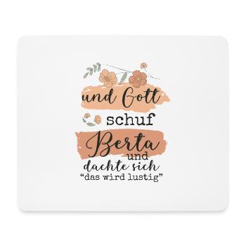 Berta Name Geburtstag Geschenk - Mousepad (Querformat) - Weiß - Vorne