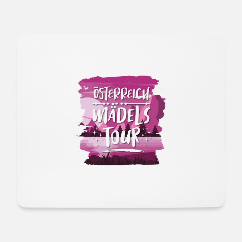 Österreich Mädels Tour - Mousepad (Querformat) - Weiß