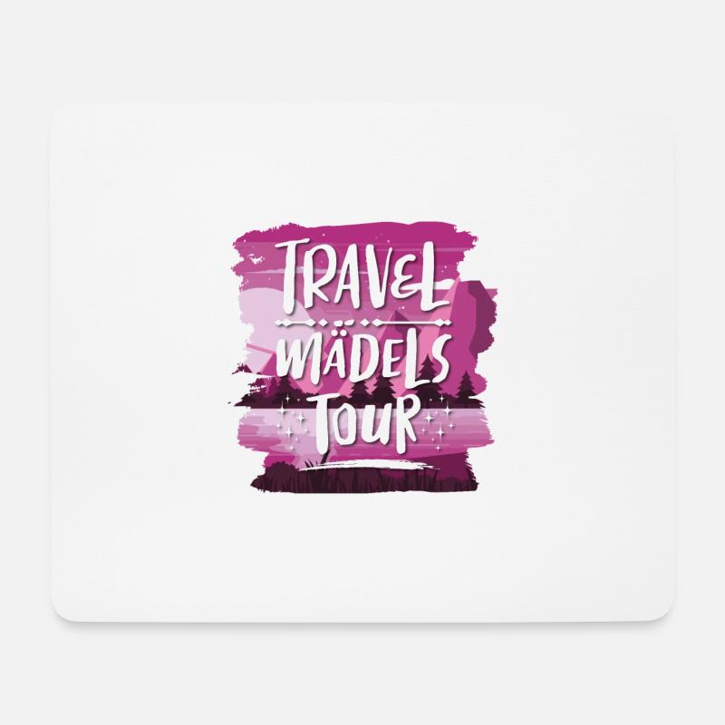 Travel Mädels Tour - Mousepad (Querformat) - Weiß