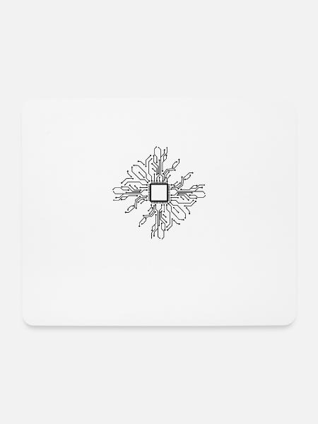 Elektroniker Leiterplatte CPU - Mousepad (Querformat) - Weiß