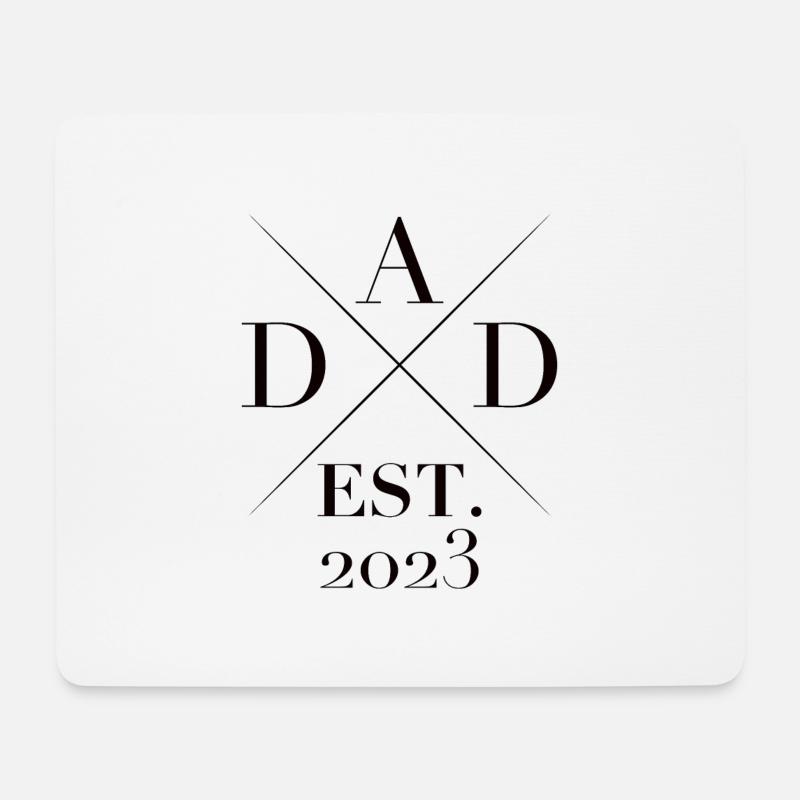 Dad est. 2023 werdende Väter Familie Eltern - Mousepad (Querformat) - Weiß