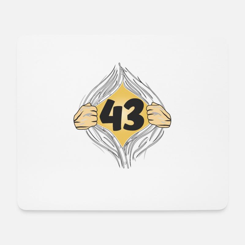 43 HEMD AUFZIEHEN - Mousepad (Querformat) - Weiß