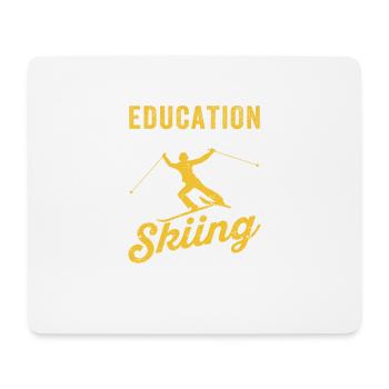 L’éducation des jeunes enfants est importante, mais le ski - Tapis de souris (format paysage) - blanc - Devant