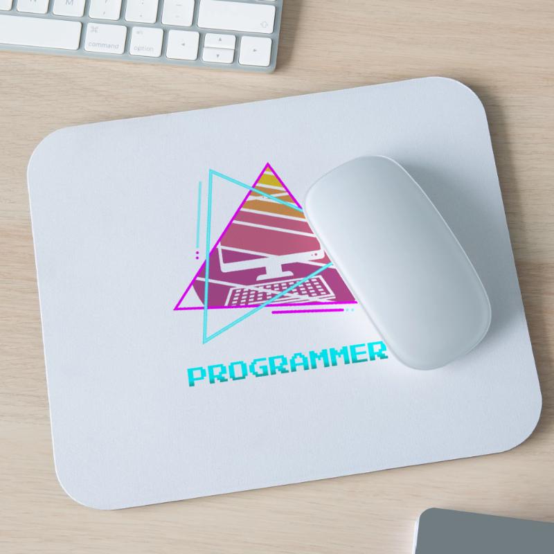 Retro Programmer Computer Programming Mouse Pad (horizontal)