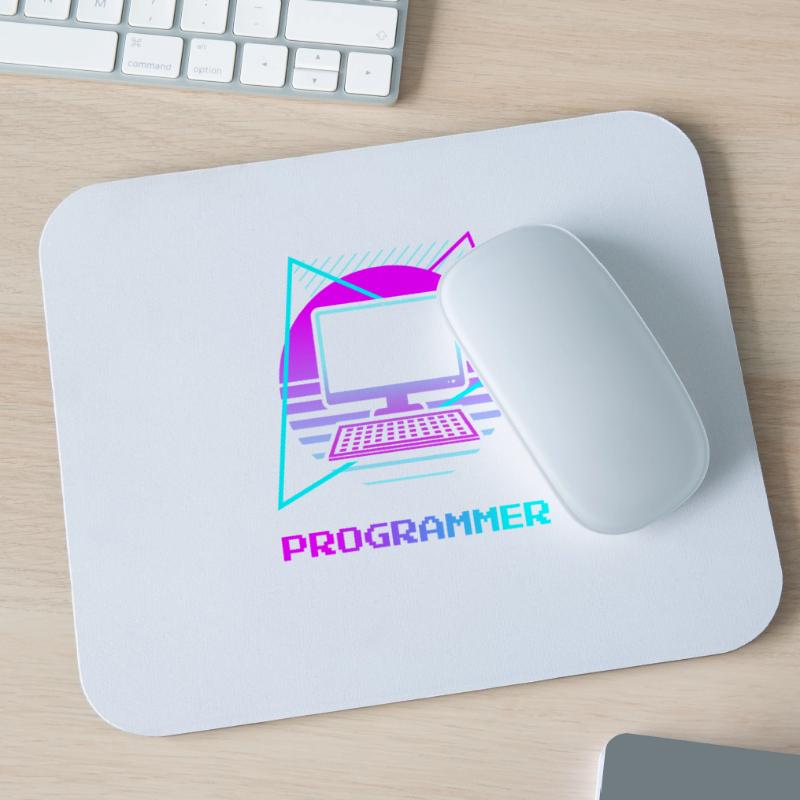 Retro Programmer Computer Programming Mouse Pad (horizontal)