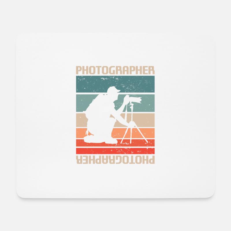 Retro Vintage Classic Photographer Photography - Mousepad (Querformat) - Weiß