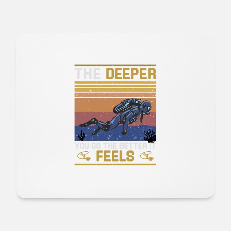 Sporttauchen Geschenk Unterwasser Sporttaucher - Mousepad (Querformat) - Weiß