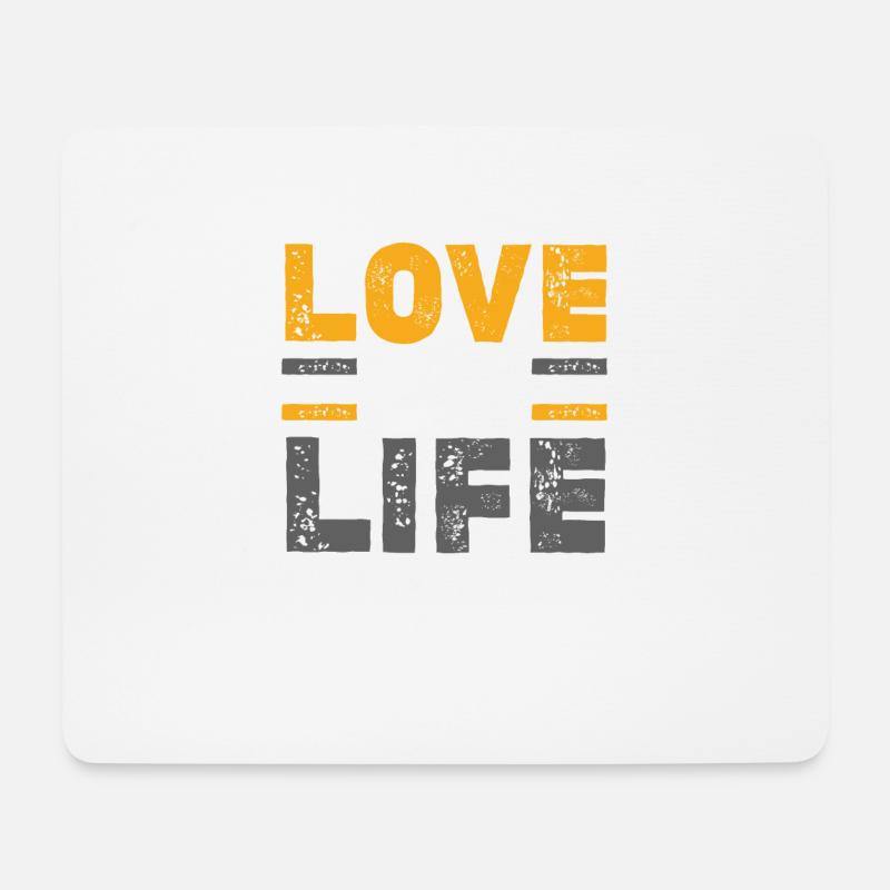 tierschutz liebe leben - Mousepad (Querformat) - Weiß