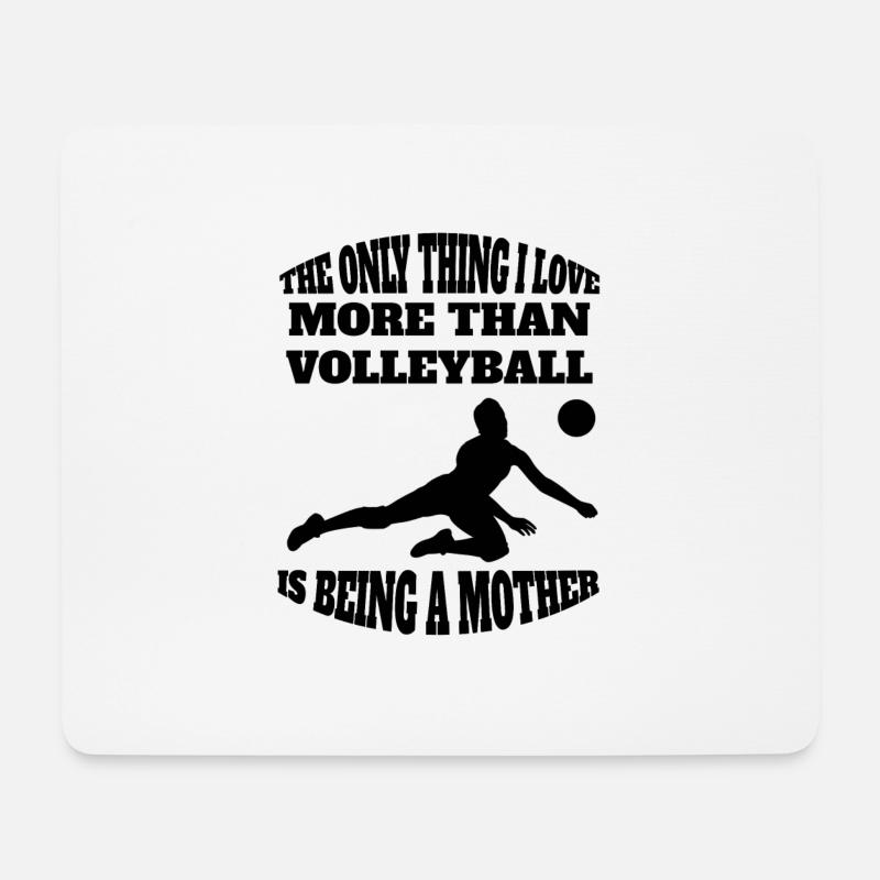 Beachvolleyball Volleyball Mutter Volleyballerin - Mousepad (Querformat) - Weiß