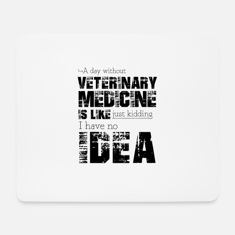 Tiermedizin - Mousepad (Querformat) - Weiß