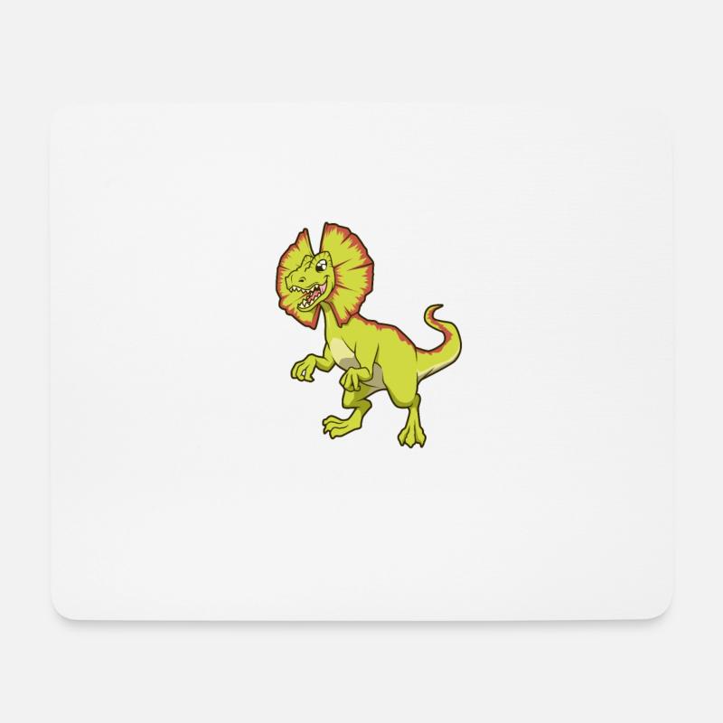 Kawaii Dilophosaurus - Mousepad (Querformat) - Weiß