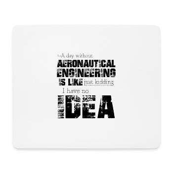 Luftfahrttechnik - Mousepad (Querformat) - Weiß - Vorne