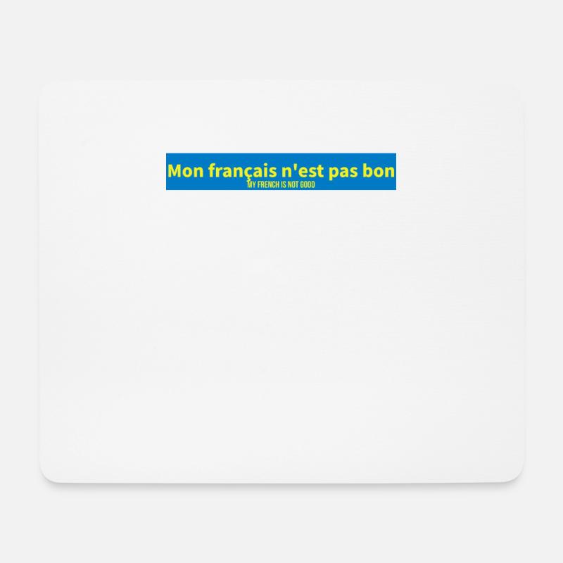Französisch - Mousepad (Querformat) - Weiß