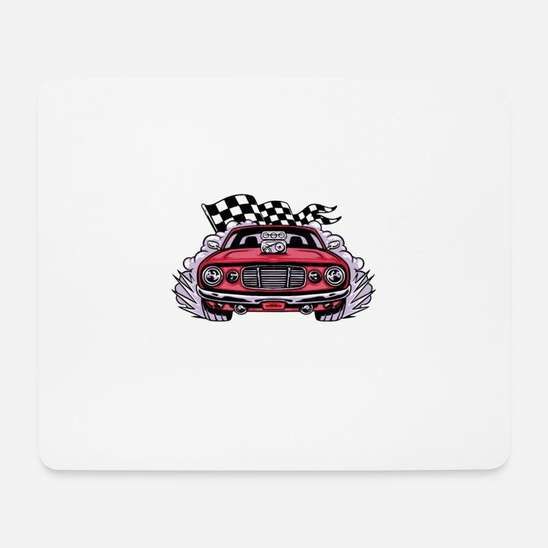 Heizen muss bezahlbar bleiben Oldtimer Muscle Car - Mousepad (Querformat) - Weiß