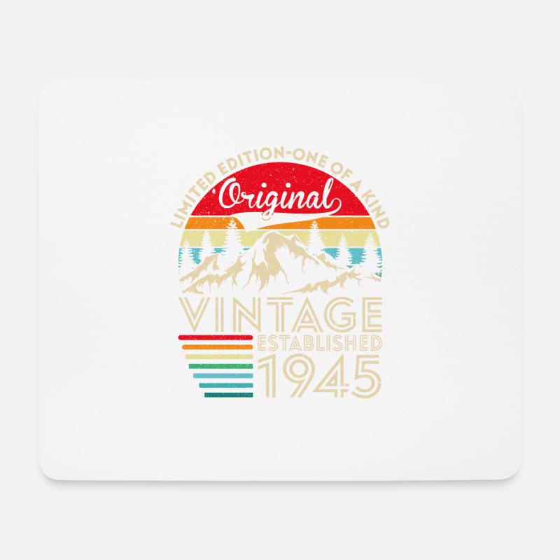Original-Jahrgang im Jahr 1945 - Mousepad (Querformat) - Weiß
