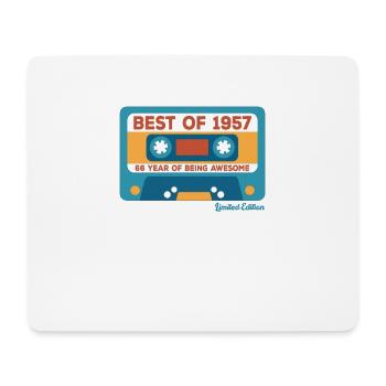 1957 Vintage Vintage Retro Cadeau D’anniversaire - Tapis de souris (format paysage) - blanc - Devant