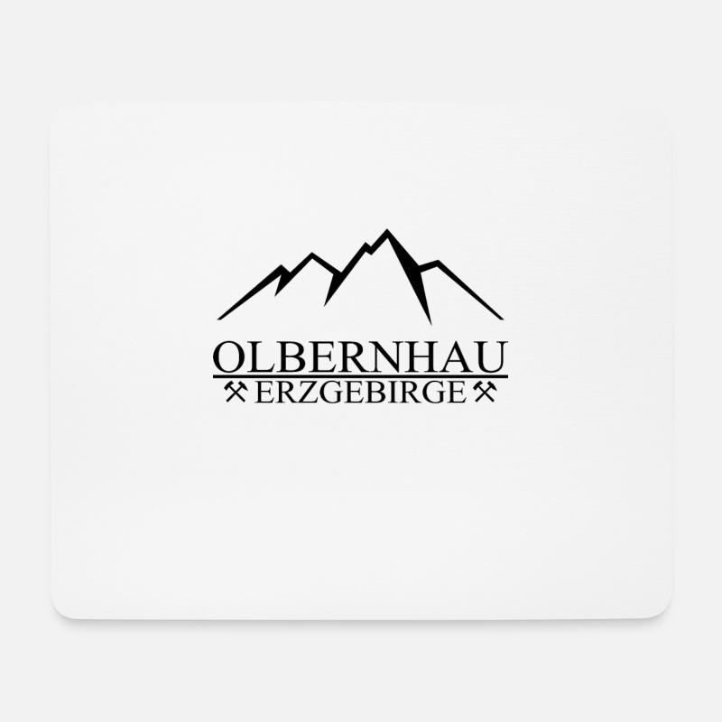 Olbernhau Erzgebirge Berge - Mousepad (Querformat) - Weiß