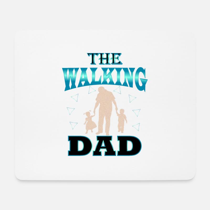 The walking Dad - Mousepad (Querformat) - Weiß