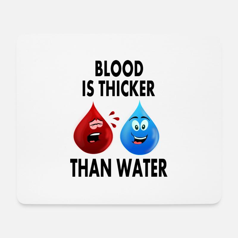Blut ist dicker als Wasser - Mousepad (Querformat) - Weiß