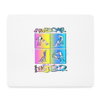 Awesome since 1982. Agility, Hundetraining - Mousepad (Querformat) - Weiß - Vorne