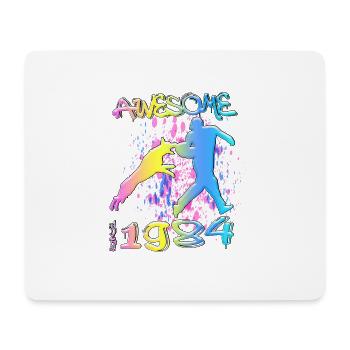 Awesome since 1984. Agility, Hundetraining - Mouse Pad (horizontal) - white - Front
