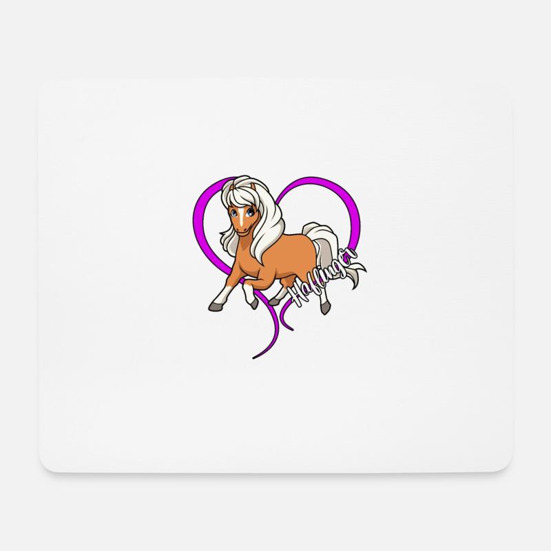 Pferdeliebhaber - Haflinger - Mousepad (Querformat) - Weiß
