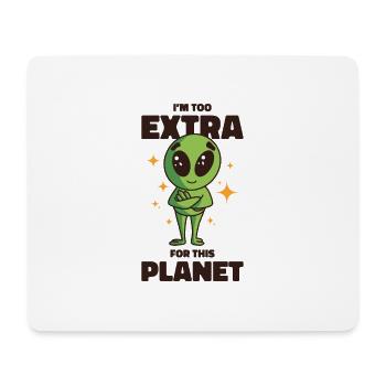 Weltraum Alien Extrovertiert Außerirdische Wesen - Mousepad (Querformat) - Weiß - Vorne