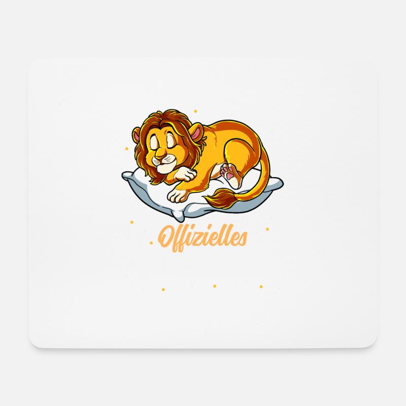 Offizielles Schlafshirt Löwe - Mousepad (Querformat) - Weiß