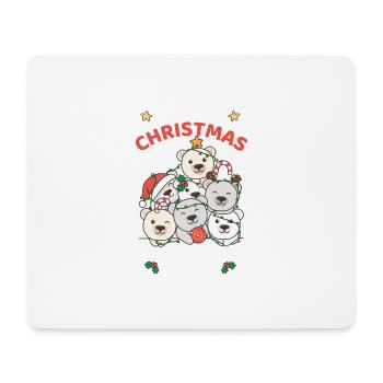 Eisbär Christmas Pajama Shirt frohe Weihnachten - Mousepad (Querformat) - Weiß - Vorne