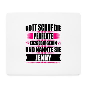 Erzgebirge Frau Namen Sachsen Jenny - Mousepad (Querformat) - Weiß - Vorne