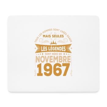 Les Légendes Sont Nées En Novembre 1967 - Tapis de souris (format paysage) - blanc - Devant