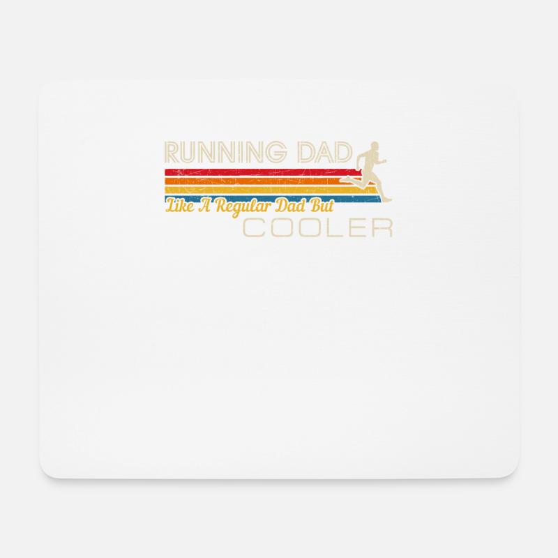 Running Papa liebt es, coole Marathonläufer zu laufen - Mousepad (Querformat) - Weiß