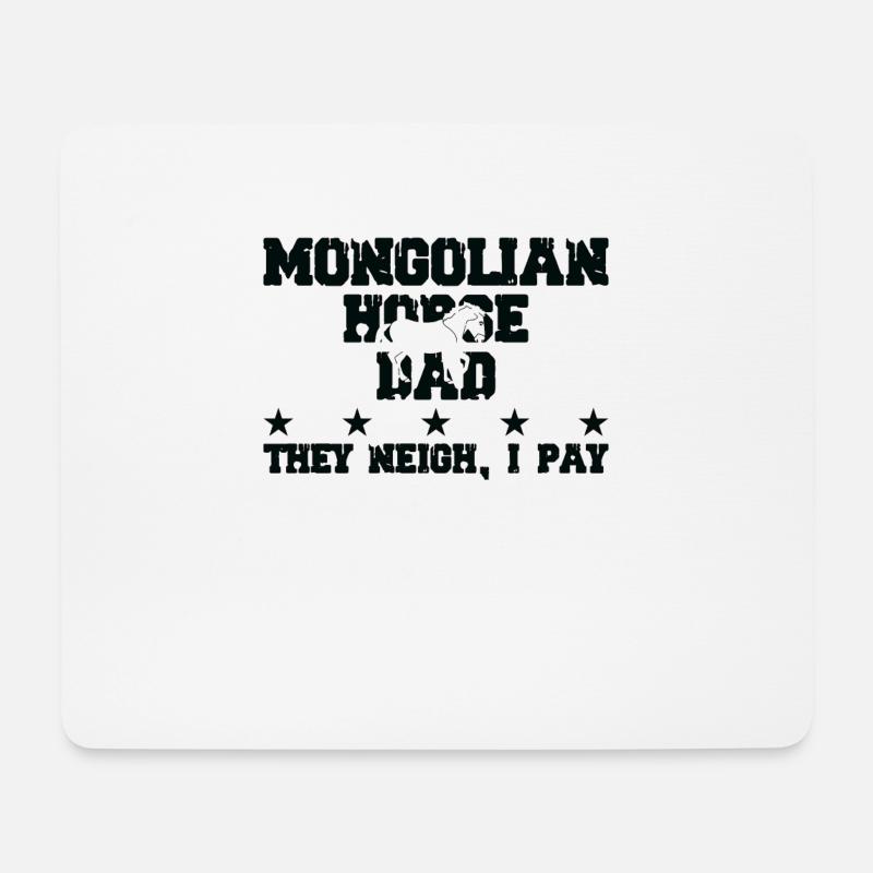 Horse's father - Mongolian horse - Mouse Pad (horizontal) - white