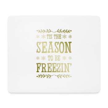 Dicton de la saison d’hiver - Tapis de souris (format paysage) - blanc - Devant