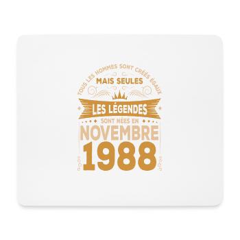 Les Légendes Sont Nées En Novembre 1988 - Tapis de souris (format paysage) - blanc - Devant