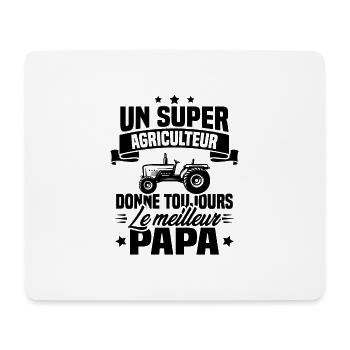 Super agriculteur donne toujours le meilleur papa - Tapis de souris (format paysage) - blanc - Devant