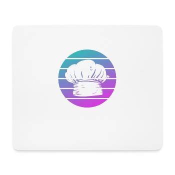 Retro Cuisinier Chef Cuisine - Tapis de souris (format paysage) - blanc - Devant