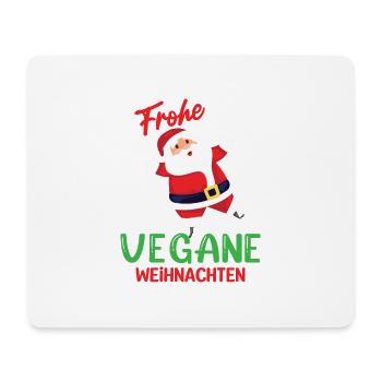 Frohe vegane Weihnachten - Mousepad (Querformat) - Weiß - Vorne