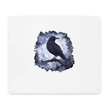 Raven Crow Goth - Mouse Pad (horizontal) - white - Front