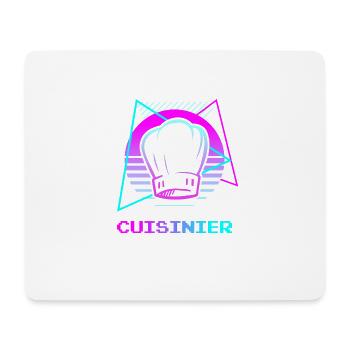 Retro Cuisinier Chef Cuisine - Tapis de souris (format paysage) - blanc - Devant